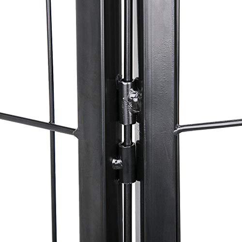 Yaheetech Foldable Pet Pen Playpen Play Yard - 32 Inch 18 Panel Portable Small Animal Playpen Metal Exercise Barrier Fence W/Door Outdoor Indoor Black #TOP4