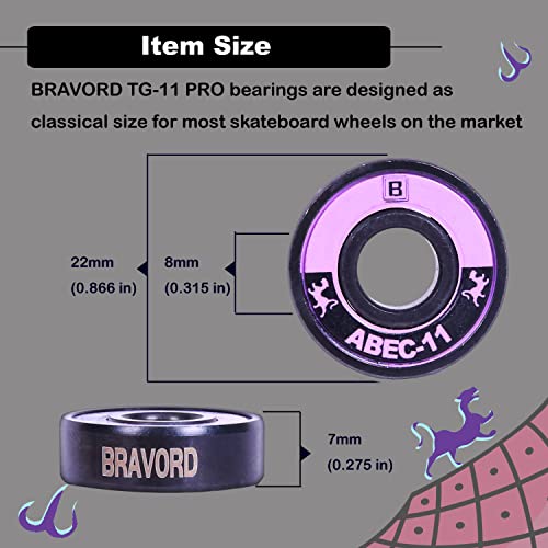 BRAVORD TG11PRO Ceramic Skateboard Bearings