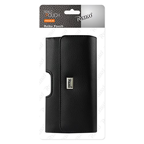 Reiko Leather Horizontal Carrying Pouch For With Card Holder For Samsung Galaxy S5 - Retail Packaging - Black #TOP4