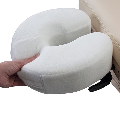 Image of EARTHLITE Massage Face Cradle Cushion MEMORY FOAM - Massage Table & Massage Chair Headrest Pillow w / Washable Fleece Cover