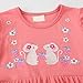 AIWUHE Summer Princess Dress for Girls Cotton Sundress Princess Skirt Toddler Girls Short Sleeve Fashion Dress 67359 Pink Flower Mouse 5T