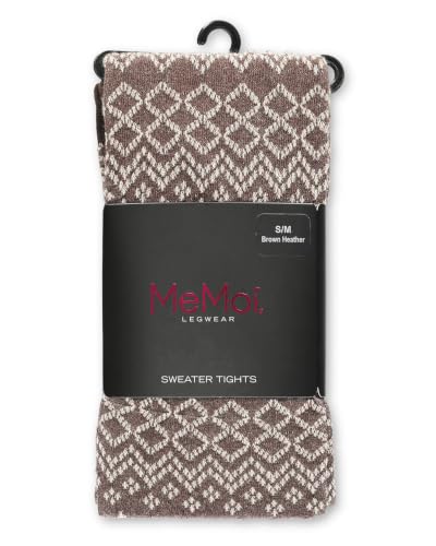 Image of MeMoi Horizontal Diamond Cotton Blend Sweater Tights