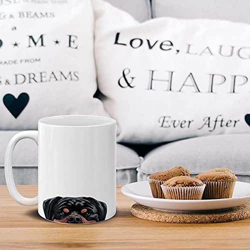 Miniatura 5 de MUGBREW Black Tan Rottweiler - Taza de café de cerámica para perro, 11 onzas