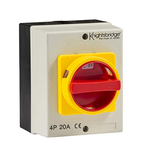 Knightsbridge IN0025 Iolator IP65 20A Rotary Isolator 4P Ac (230V-415V)