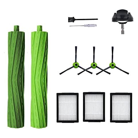 Replacement Parts Accessories for iRobot Roomba i7 j7 i6 i8 i3 i4 i1 e5 e6 I E Series Vacuum Cleaner Includes 1 Pack Bristle Brush,Front Caster Wheel,and 3 Pack Filter,Side Brush Cover