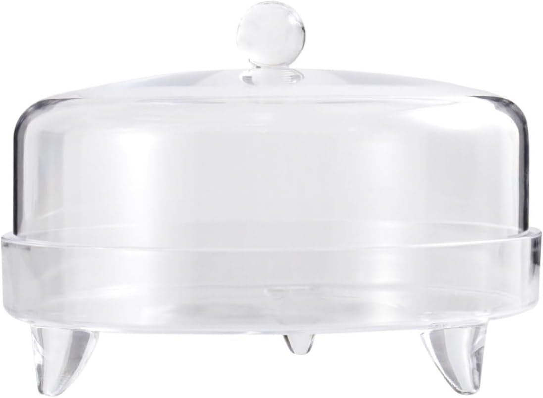 Acrylic Food Cover for Cake and Salad, Portable Arched Plastic Dome Keeps Food Fresh, Protective Cover for Indoor Baking and Dining Use