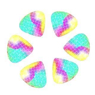 Lot de 12 médiators pour guitare électrique, basse, acoustique, écailles de sirène, arc-en-ciel, avec boîte - Les Beatles, Paul McCartney, John Lennon, RIngo Starr, George Harrison Lot de 12 médiators pour guitare électrique, basse, acoustique, écailles de sirène, arc-en-ciel, avec boîte – Image 2