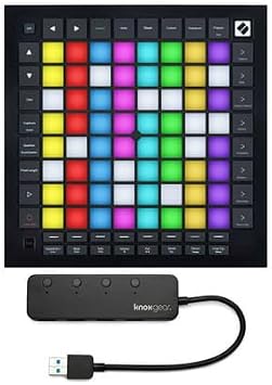 Novation Launchpad Pro MK3 USB MIDI Ableton Live Controller Bundle with 4-Port USB 3.0 Hub 2 Items