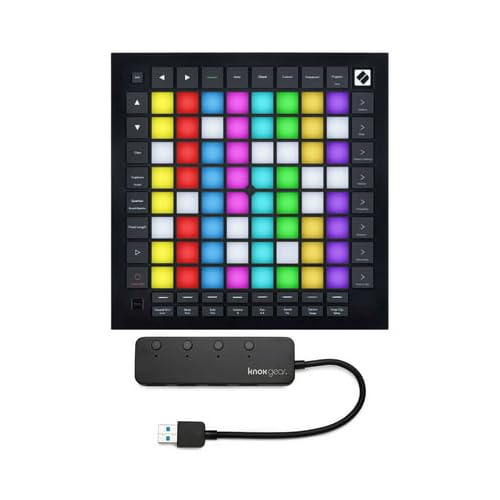 Novation Launchpad Pro MK3 USB MIDI Ableton Live Controller Bundle with 4-Port USB 3.0 Hub (2 Items)