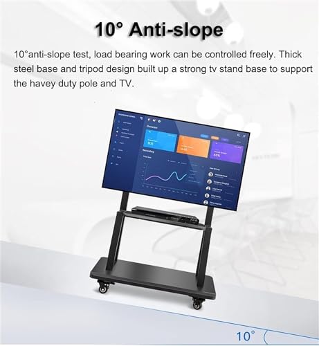 Soporte móvil para TV con ruedas y estante ajustable miniatura 5