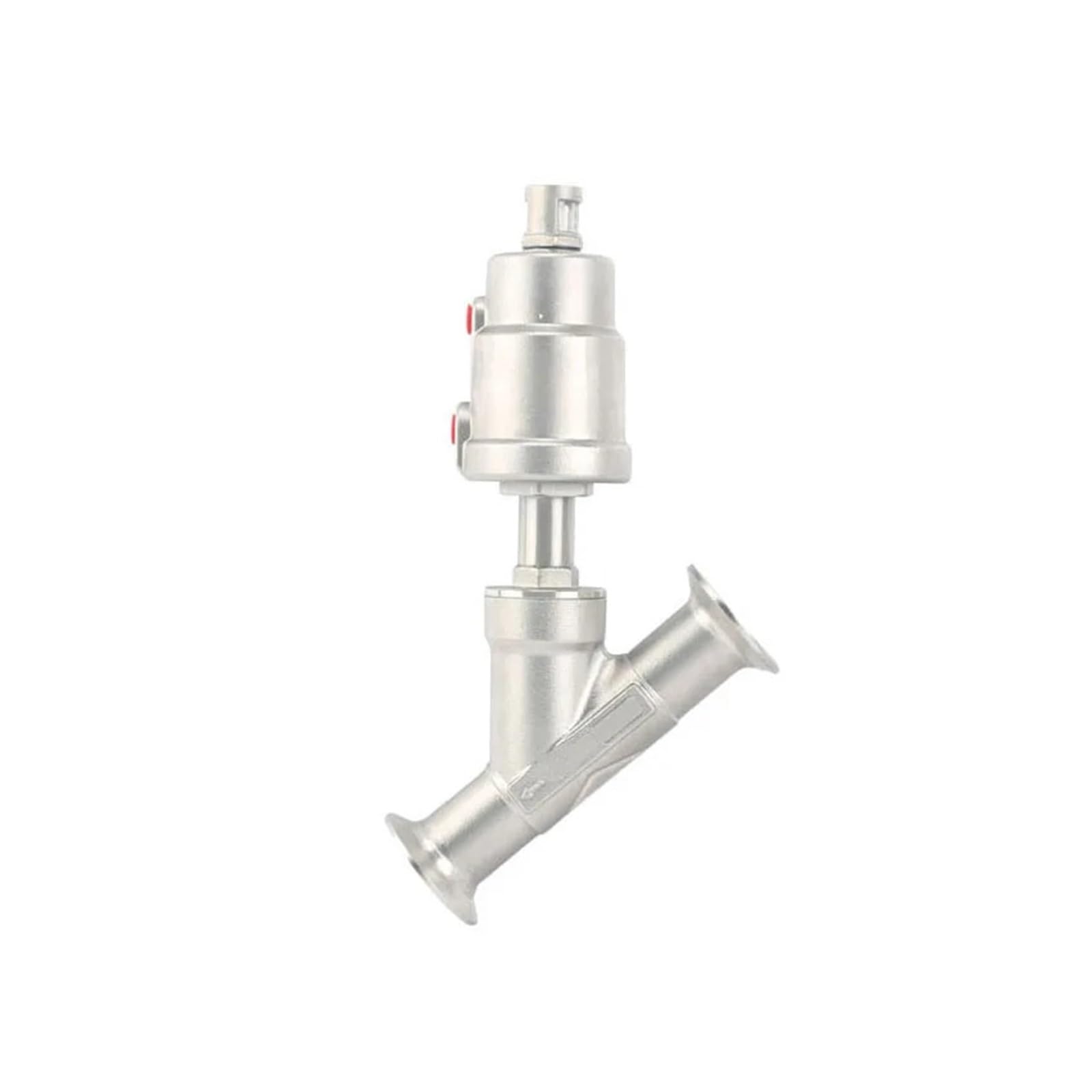 Vanne de siege angulaire pneumatique inox 3/4 pouce pour vapeur et fluide
