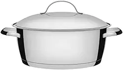 Caçarola Rasa com Fundo Triplo Tramontina Inox 22Cm, ALLEGRA