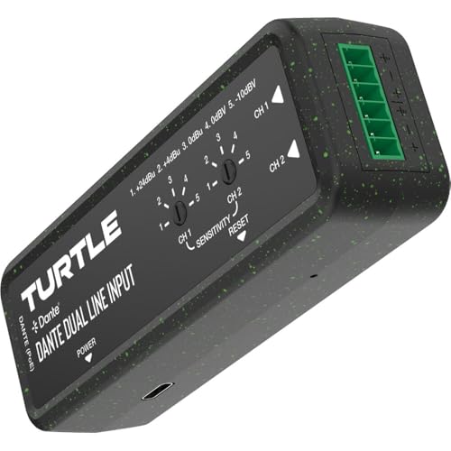 Dual-Channel Analog Euroblock Line Input to Dante Output Adapter