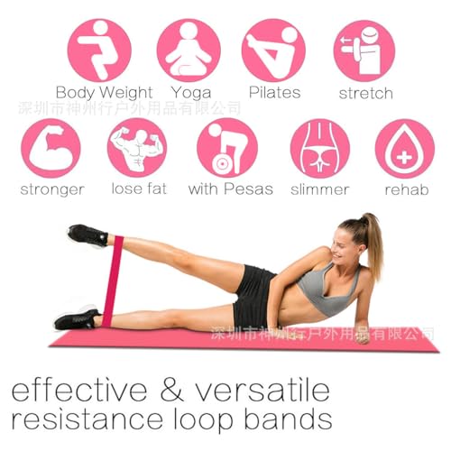 Fit Simplify Resistance Loop Bands Set of 5 with Instructions and Carry Bag - Red