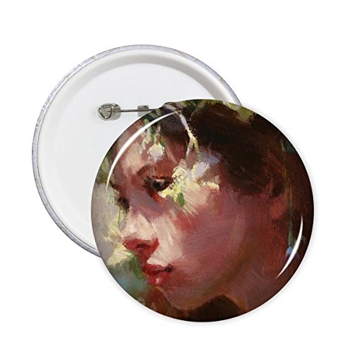 Broches peinture à l'huile fille pour masquer un trou ou raviver un vêtement triste