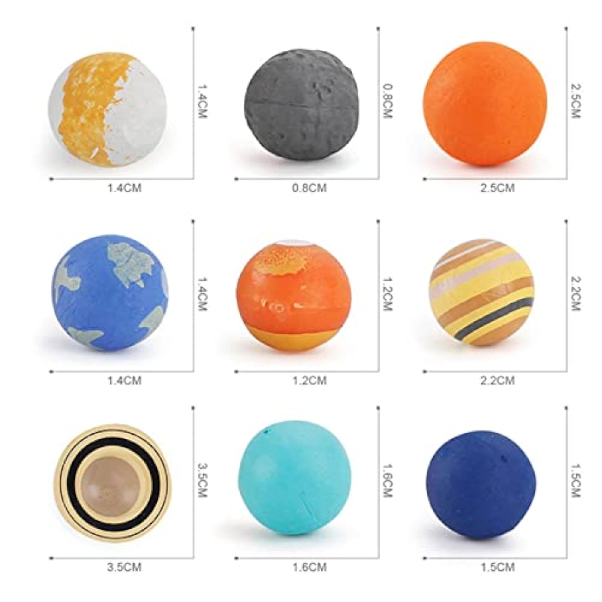 9Pcs Colorful Early Education Soft Planet Ball Set
