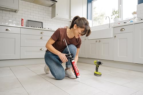 The Original Floor-Fix-Pro Loose Tile Repair Adhesive - Tile, Porcelain, Ceramic, Marble, Stone & Wood Floor Repair Adhesive - 1 Gallon Jug