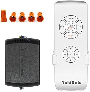 YUKIHALU 3-in-1 Small Size Universal Ceiling Fan Remote Control Kit with Light