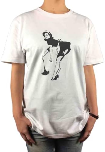 Amazon セクシー ピンナップガール ガーターベルト メイド コスチューム グラフィック プリント ホワイト Tシャツ S M L Xl ストリート ファッション コーディネート Tシャツ カットソー 通販