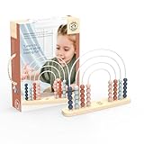 Speedy Monkey Wooden Roller Abacus Toy, Colorful Beads, Develops Hand-Eye Coordination, Color Recognition & Creativity, Smooth Sliding on Stainless Steel Rods, Non-Toxic Paint, Ideal for Kids