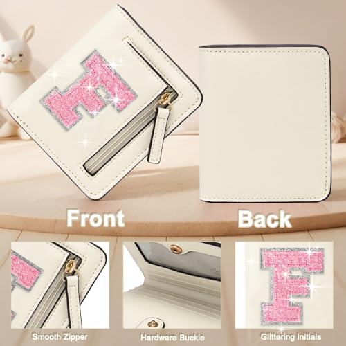 Image of Birthday Gifts for Teen Girl Kids Wallet Girl Wallets Small Initial Rfid Wallet Teen Girls Gift Preppy Stuff for Girls Beige F