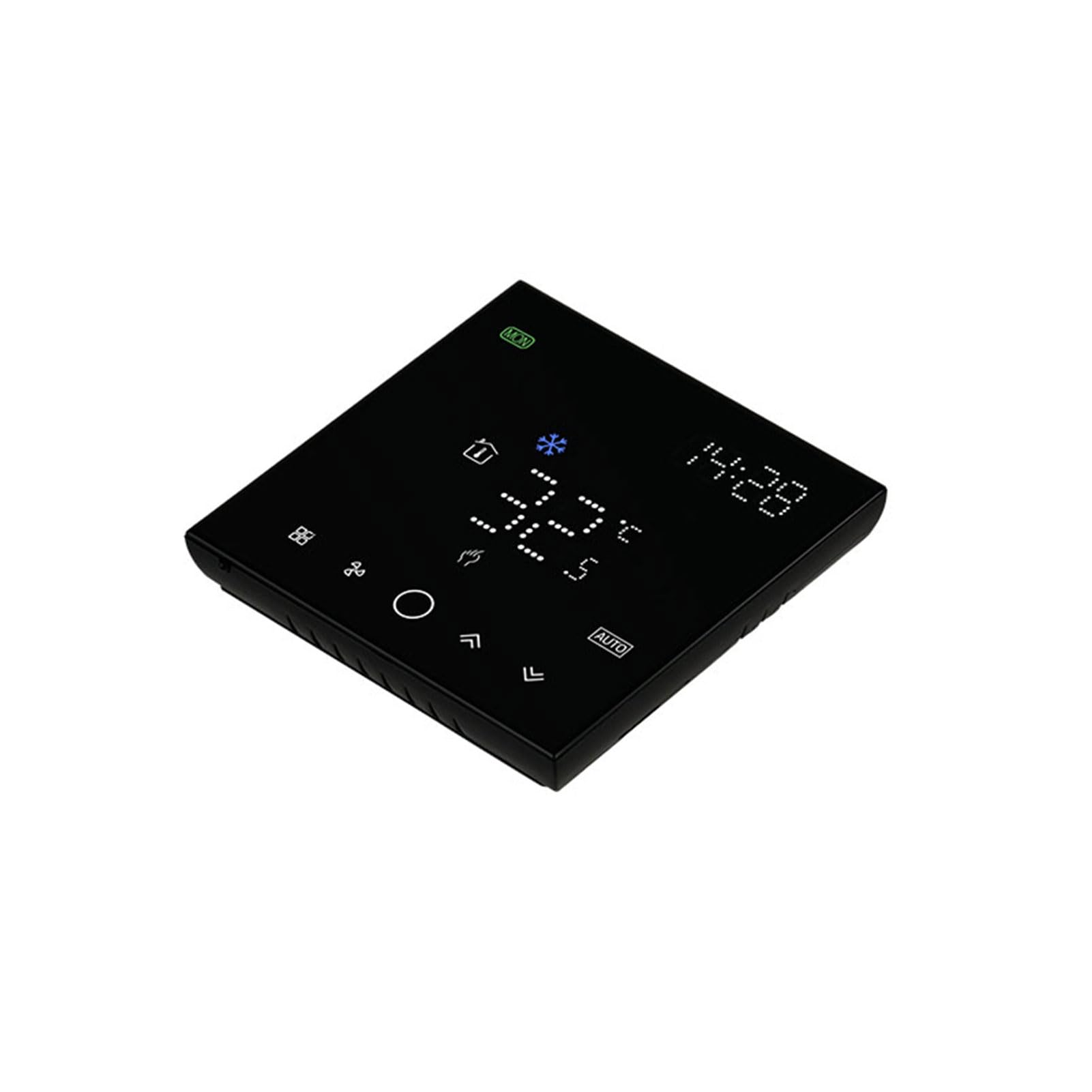 SIXRUN Termostato Intelligente, Termostato, Wireless 4 Pollici Touchscreen per Oltre 40 Marchi AC con Gateway Integrato per il Controllo Climatico della Casa Intelligente (BLACK)