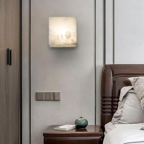 Lámpara de pared de bloque cúbico de mármol nórdico para pasillo moderno 2