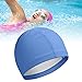 ERYUE Swim Cap Comfortable High Elasticity PU Bathing Cap for Adults, Protection Function, Universal Swim for Men Women Children, 1 X (Blue)