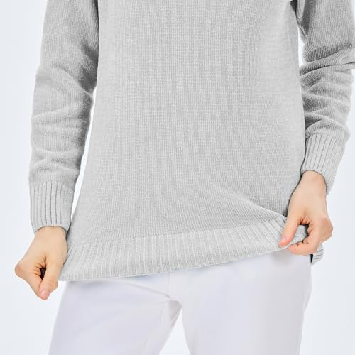 Image of Simple&Opulence Women's Chenille Sweater Crewneck Long Sleeve Pullover Ribbed Cuff Hem Round Neck Jumper Tops