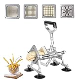 [CUERPO DE ALEACIÓN DE ALUMINIO + CUCHILLAS DE ACERO INOXIDABLE] Hecho de metal de alta calidad, duradero, resistente al óxido y completamente lavable, este cortador de verduras es una mejor inversión que las máquinas de hierro fundido voluminosas y de plástico baratas. Además, el aluminio y el acero inoxidable son tan fuertes que no tiene que preocuparse de que caigan fragmentos de metal en la comida.