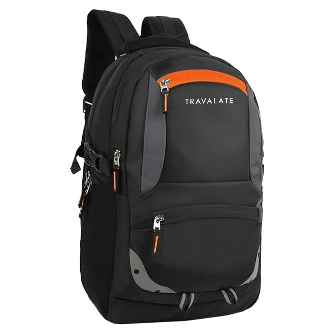 TRAVALATE 45 Litres Laptop Backpack, Office, School, and Travel, Business Backpack Water Resistant - Fits Up to 15.6 Inch Laptop Notebook with USB Charging Port - Black (B0CHFN8WYQ) Amazon Price History, Amazon Price Tracker