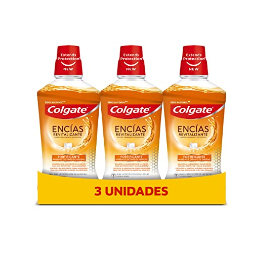 Colgate Encías Revitalizante Fortificante, Enjuague Bucal Con Extracto De Gingseng, Antibacteriano, Pack Uds X 500ml, 3 Unidad Cover