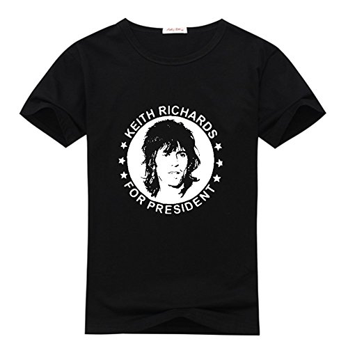 Keith Richards For President Men's Custom Print Classic Cotton T-Shirt