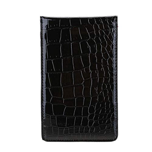 DEWIN Scorecard Holder, Leather Golf Score Holder Leather Score Card Holder Score Counter Keeper Card Holder Gift Sports Accessories with Pencil(Black)