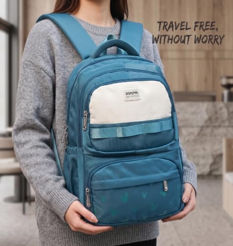Image of ADSON kawaii Girls Travel School Bag|Backpack Of Large Capacity Aesthetic Stylish Girls Korean Laptop Bag Rucksack for School |College Bags Cute Bookbag for Teens Water Resistance 18 Inches