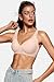 OEAK Womens Deep V Bras Wireless Comfortable Bra Supportive No Underwire Bras Tshirt Push Up Bralettes Plunge Seamless Bra Skin Color L
