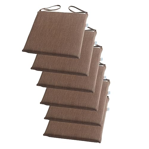 PIPOEI Lot de 2/4/6 Galette de Chaise, Coussin de Chaise Déhoussable avec Fermeture éclair, Coussins de Chaises Carrés, Coussin de Chaise Tatami Coussin de...