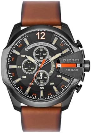 Diesel Mega Chief Watch for Men, Chronograph Men's Watch