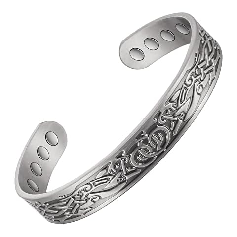 EnerCoppeX Pure Copper Magnetic Bracelet, 99.9% Solid Copper Magnetic Bracelet, 8 Magnets Adjustable Size Cuff Bracelet, Can be Worn by Both Men and Women (B) Cover