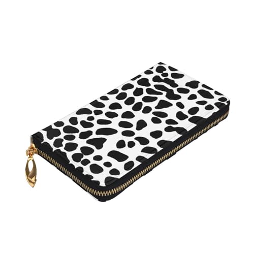 Leather Wallet - Stylish and Durable Wallet for Women with Multiple Compartments and Zipper Design Black Leopard Pattern Picture3