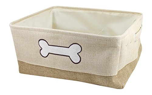 Winifred and Lily Doge Bone-Beige/Brown Pet Storage Bins, Medium, PS105