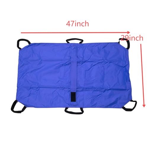 Transport Stretcher for Dogs, Foldable Emergency Animal Carrier with Safety Strap with Six Handles, Emergency Evacuation - Moving, Lifting or Transfer, 132 lb Capacity, Animal Stretcher for Dog (Blue)