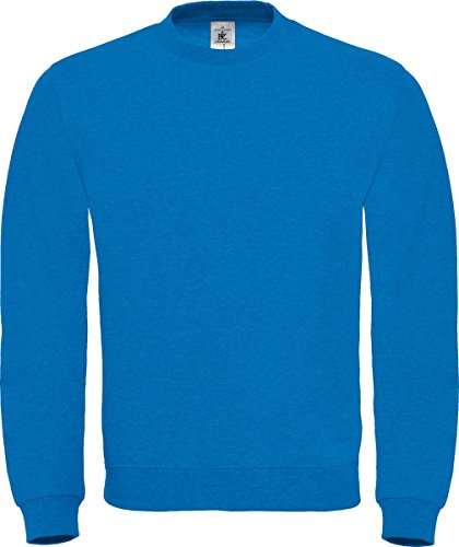 Sudadera B&C Collection ID.002 con cuello redondo y manga larga, informal, para hombre Azul azul real XS