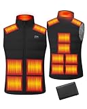 WaooHeat Heated Gilet with Power Bank,Heated Vest for Men Women 15 Heating Zones Intelligent Lightweight Electric Heating Vests Jacket 10000mAh Rechargeable Battery for Hunting Winter Christmas Gifts