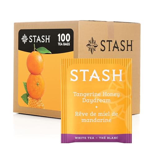 STASH Tangerine Honey Daydream White Tea, 100 Bags Bulk Pack, Caffeinated