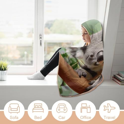 Couverture à capuche koala pour soirées cocooning sur le canapé - 7