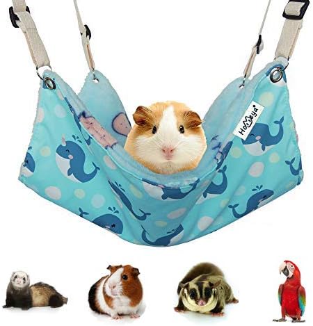 HOMEYA Guinea Pig Hammock, Pet Small Animal Hanging Hammock Bed Swinging Toy Cage Accessories for Ferret Hamster Rat Mice Chinchilla…