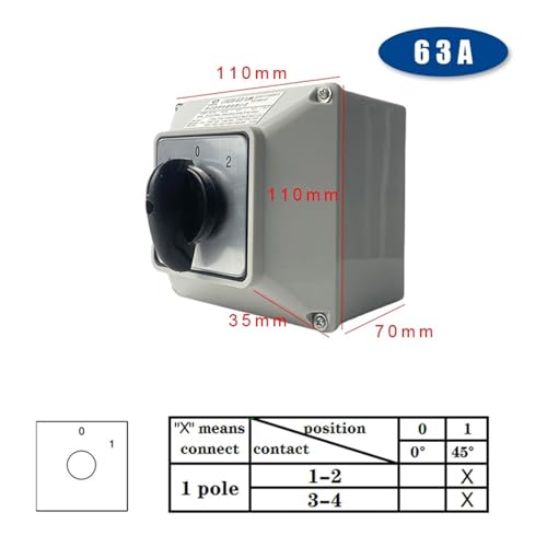 Interrupteur à cames LW26-63A avec boîtier rotatif renforcé monophasé 690V - 2