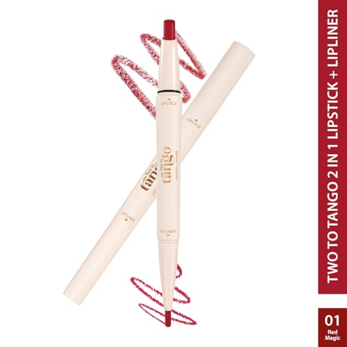 Image of Glam21 Two To Tango Lip Liner + Lipstick Duo |Non-Transfer |Long Stay | Creamy Matte Finish| Super-glide formula | Non-drying |For Sensational lip look, Red Magic-01