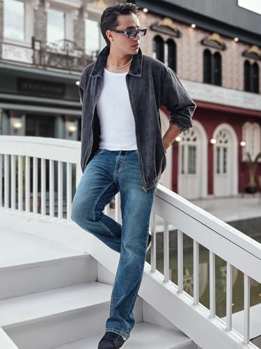 Image of Urbano Fashion Men's Straight Fit Heavy Washed Jeans Stretchable